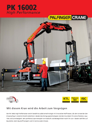 Gru per autocarro idrauliche Palfinger PK 16002 D