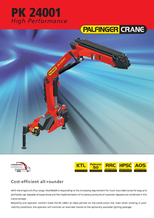 Gru per autocarro idrauliche Palfinger PK 24001-K B