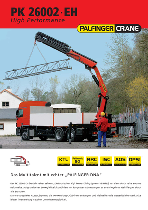 Gru per autocarro idrauliche Palfinger PK 26002 EH F