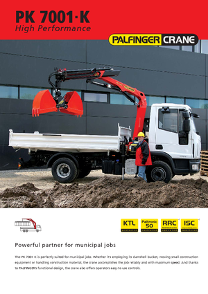 Gru per autocarro idrauliche Palfinger PK 7001 K A