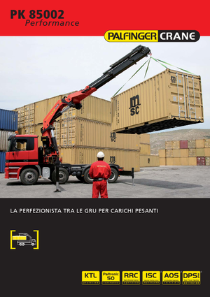 Gru per autocarro idrauliche Palfinger PK 85002 HPLS F