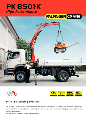 Gru per autocarro idrauliche Palfinger PK 8501 K