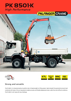 Gru per autocarro idrauliche Palfinger PK 8501 K