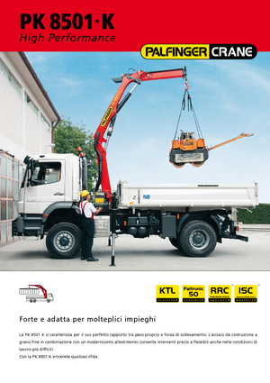 Gru per autocarro idrauliche Palfinger PK 8501 K