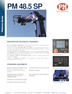 Gru per autocarro idrauliche PM PM 48.5 SP