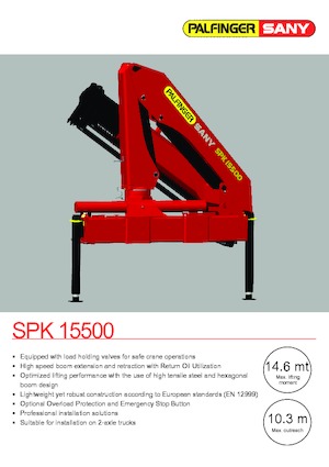 Gru per autocarro idrauliche Sany SPK 15500 Std. 