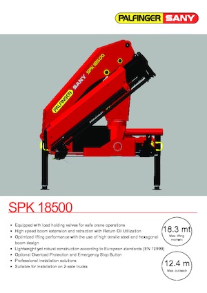 Gru per autocarro idrauliche Sany SPK 18500 A
