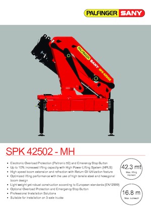 Gru per autocarro idrauliche Sany SPK 42502 E