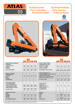 Gru per autocarro idrauliche T-Atlas TLC 55.2 A2