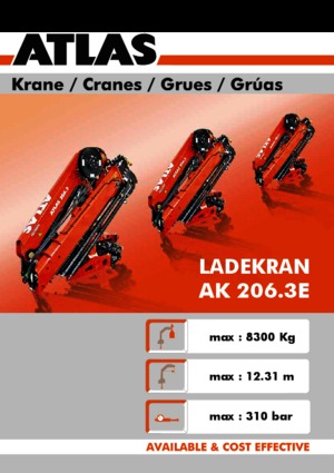 Gru per autocarro idrauliche Atlas AK 206.3 E A4
