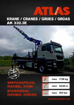 Gru per autocarro idrauliche Atlas AK 332.3E A7 