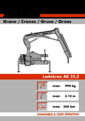 Gru per autocarro idrauliche Atlas AK 35.2 A1