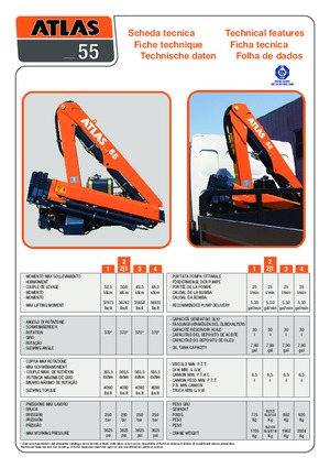 Gru per autocarro idrauliche Atlas AK 55.1
