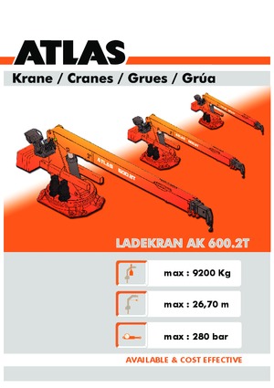 Gru per autocarro idrauliche Atlas AK 600.2 T A27
