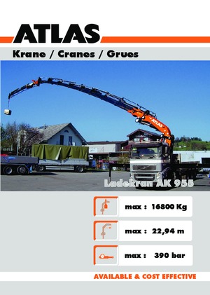 Gru per autocarro idrauliche Atlas AK 955 A4