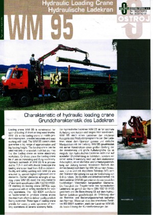 Gru per autocarro idrauliche Ostroj WM 95 NT