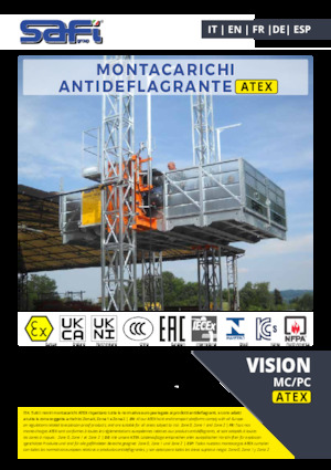 Ascensori industriali Safi VISION MC/PC 5000 ATEX