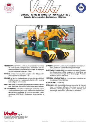 Gru semoventi industriali Valla 120 D 