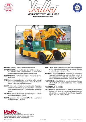 Gru semoventi industriali Valla 120 D 