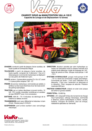 Gru semoventi industriali Valla 120 E 