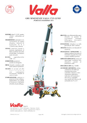 Gru semoventi industriali Valla 1725-22 SD