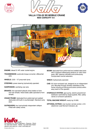 Gru semoventi industriali Valla 1725-22 SD