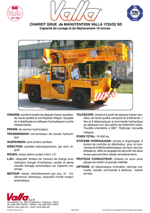 Gru semoventi industriali Valla 1725-22 SD