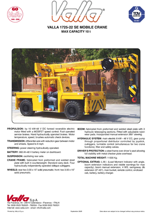 Gru semoventi industriali Valla 1725-22 SE