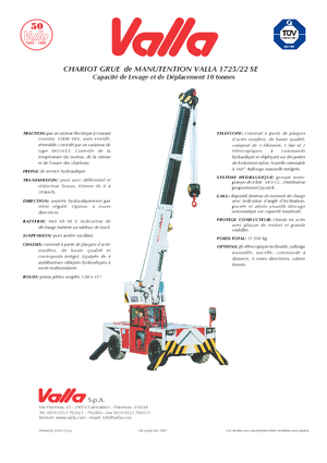 Gru semoventi industriali Valla 1725-22 SE