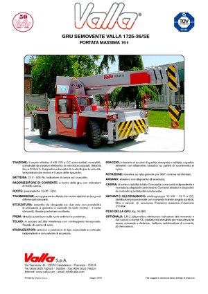 Gru semoventi industriali Valla 1725-36 SE