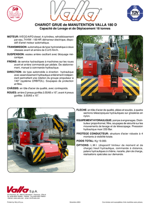 Gru semoventi industriali Valla 180 D 