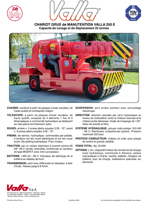 Gru semoventi industriali Valla 250 E 