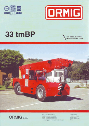 Gru semoventi industriali ORMIG 33 tmBP