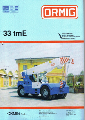 Gru semoventi industriali ORMIG 33 tm E