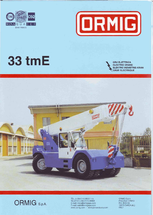 Gru semoventi industriali ORMIG 33 tm E