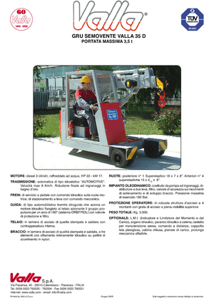 Gru semoventi industriali Valla 35 D