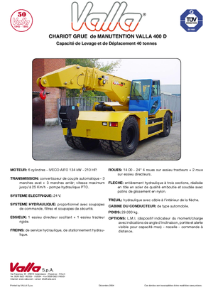 Gru semoventi industriali Valla 400 D