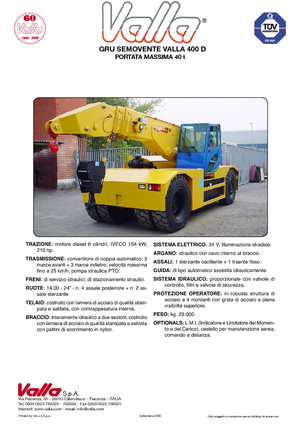 Gru semoventi industriali Valla 400 D