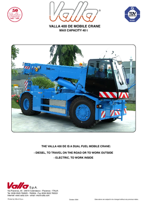 Gru semoventi industriali Valla 400 DE