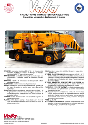 Gru semoventi industriali Valla 400 E 