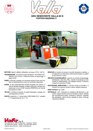 Gru semoventi industriali Valla 50 D 
