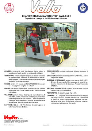 Gru semoventi industriali Valla 50 E