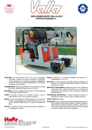 Gru semoventi industriali Valla 50 E