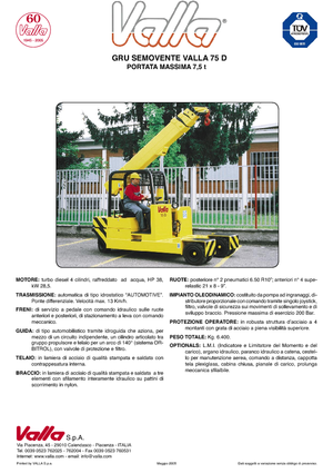 Gru semoventi industriali Valla 75 D 