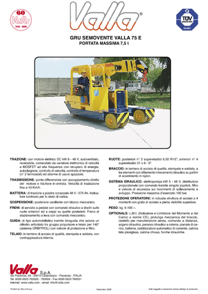 Gru semoventi industriali Valla 75 E 