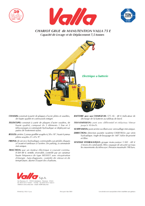 Gru semoventi industriali Valla 75 E 