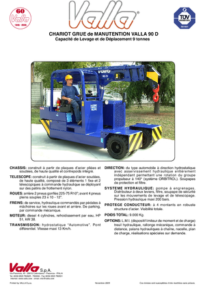 Gru semoventi industriali Valla 90 D 