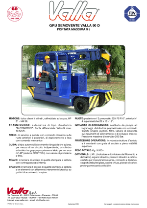 Gru semoventi industriali Valla 90 D 