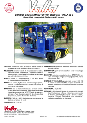 Gru semoventi industriali Valla 90 E