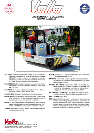 Gru semoventi industriali Valla 90 E